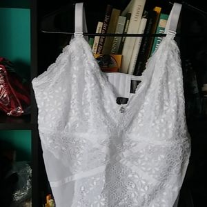 Ashley graham 3x white thong bodysuit